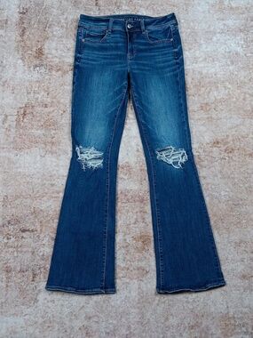 American Eagle Kick Boot Jeans Size 8 Long